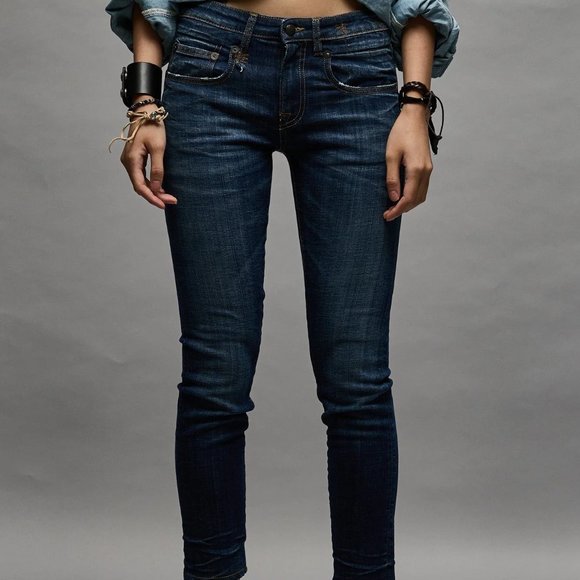 R13 Low Skinny Jean (BLACK)